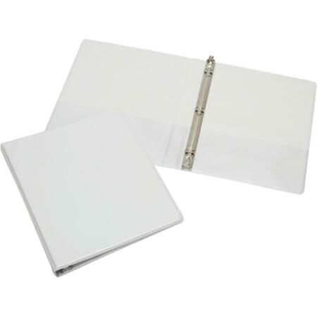 MADE-TO-STICK 751001 11 x 8.5 in. Round Ring Binder - White, 0.5 in. Capacity MA2483624